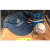 Image 1 : Shelf Lot of Signed Roger Clemens Hat, Signed AlCalines Hat & Signed Baseball