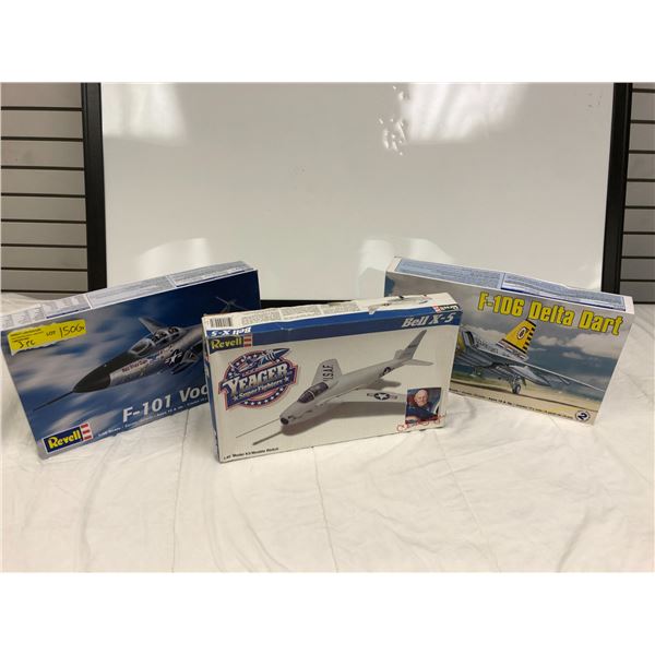 Group of 3 US Airforce Revell Model Kits