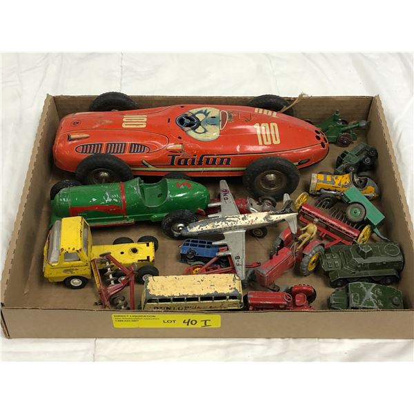 Estate Lot of Vintage Toy Cars, Planes, Taifun 100, Bus, Tracktor, Etc...