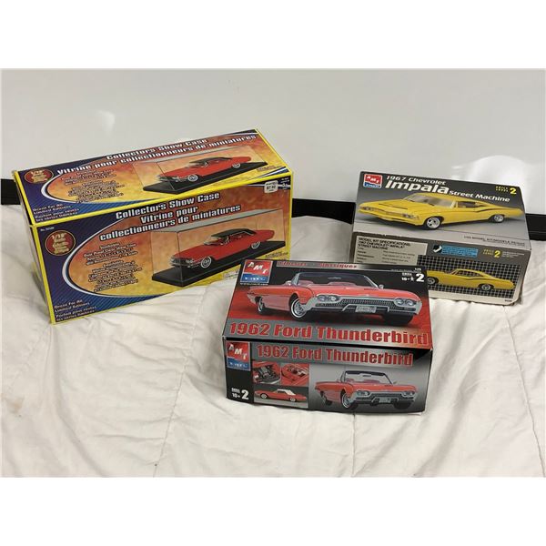 Group of 3 Vintage Cars; 1962 Ford Thunderbird, 1967 Chevrolet Impala Street Machine, Collectors Sho