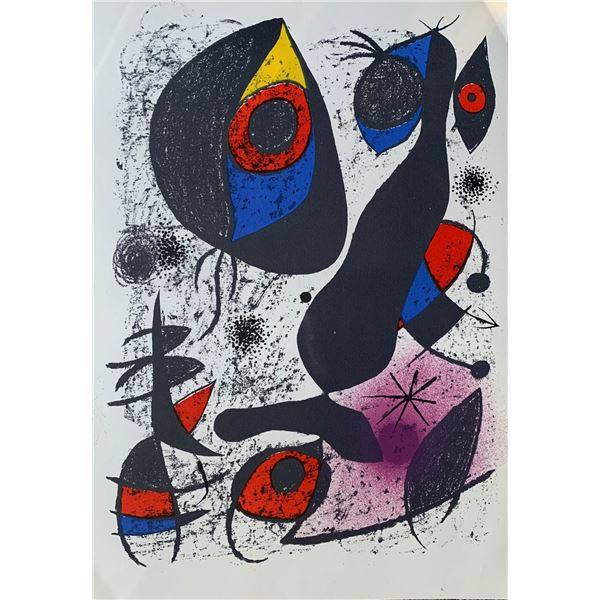 Joan Miro A La Encre I 1982 Limited Edition Lithograph