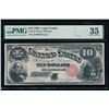 Image 1 : 1880 $10 Jackass Legal Tender Note PMG 35