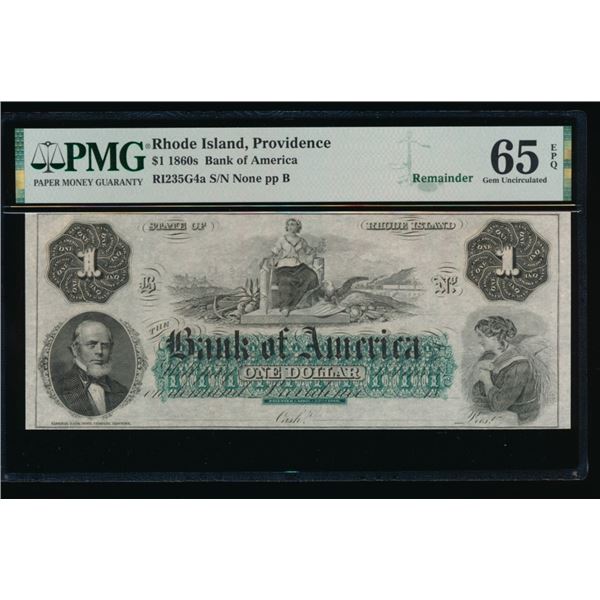 1860's $1 Providence RI Obsolete PMG 65EPQ