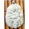 Image 2 : Jade 260cts Real Jade Fortune Dragon Amulet Pendant
