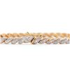 Image 2 : Plated 18KT Yellow Gold Diamond Bracelet