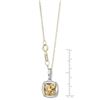 Image 2 : 14KT Two Tone Gold 0.68ctw Diamond Pendant with Chain