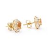 Image 2 : Plated 18KT Yellow Gold 0.96cts Citrine and Diamond Earrings