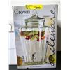 Image 2 : Crown 2.3 gallons beverage dispenser in box w/ 2 boxes of wine glasses