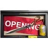 Image 2 : Group of 2 assorted framed items - includes opening ceremony scissor & Harvard flag