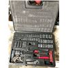 Image 2 : Group of assorted tools - includes wrench & sockets set/ Mastercraft drill bits set/ power tools etc