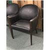 Image 2 : Pair of Faux Leather Client Chairs