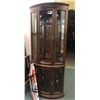 Image 1 : Two Door Corner Curio Cabinet 34in W 76in H