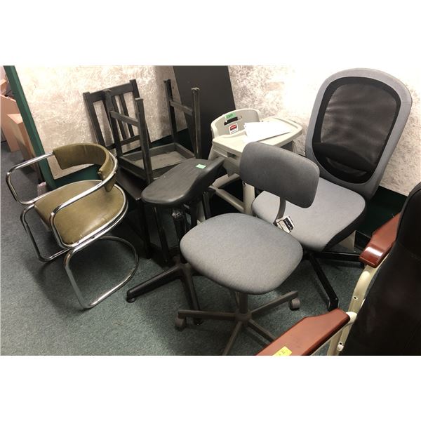 7 Pcs Assorted Furniture; Office Chairs, Dining Chairs & High Chairs