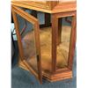 Image 2 : Corner Oak Corner Display Case (No Shelves) 30in W 20in D 73in H