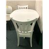 Image 2 : White Kitchen Table with/Jackknife Leaf & Chairs