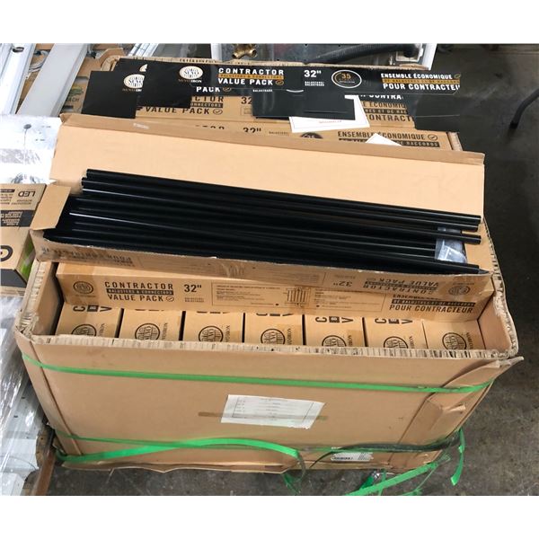 Lot of Approx. 35 Contractor Value Pack Round Balusters with Connectors