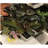 Image 1 : Group of assorted artificial plants w/ planters