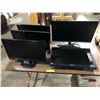 Image 1 : Group of 4 assorted monitors w/ 1 Samsung led TV