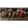 Image 1 : Group of assorted tanks/ keg/ pressure extinguisher