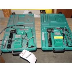 (2) MAKITA CORDLESS DRILLS WITH FAST CHARGER