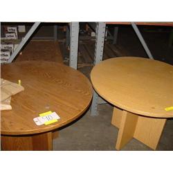 TWO WOODEN TABLES