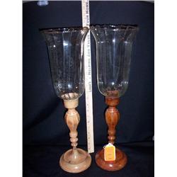 CANDLESTICKS WITH GLOBES