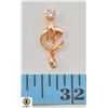 Image 1 : NEW ROSE GOLD PLATED CRESCENT PENDANT WITH