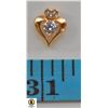 Image 1 : NEW GOLD PLATED 4X4MM CZ HEART PENDANT