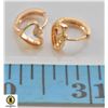 Image 1 : NEW GOLD PLATED HEART LEVERBACK EARRINGS
