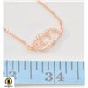 Image 1 : NEW ROSE GOLD PLATED 19-21CM INFINITY CZ