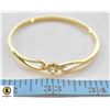 Image 1 : NEW  GOLD PLATED CZ BANGLE WITH 5X5MM CZ