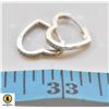 NEW PLATINUM PLATED SLEEPING HEART EARRINGS