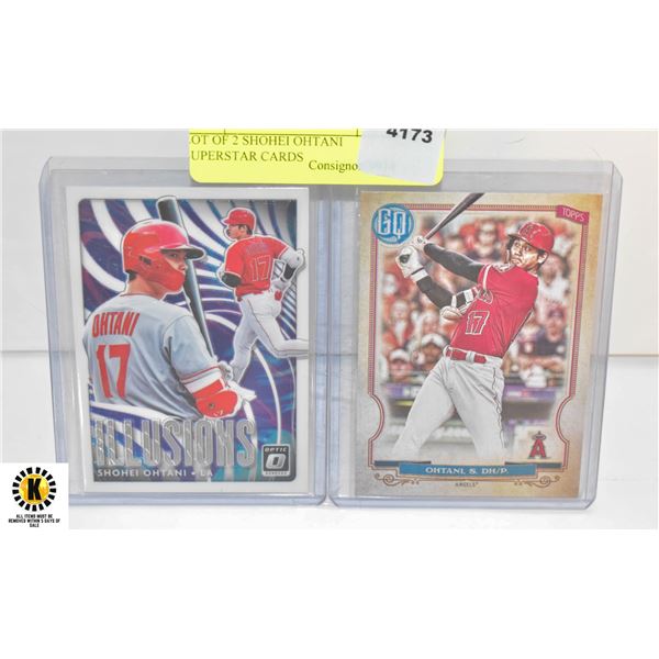 LOT OF 2 SHOHEI OHTANI SUPERSTAR CARDS