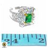 Image 1 : NATURAL EMERALD GEMSTONE RING