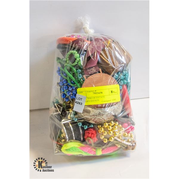 LARGE BAG OF ESTATE JEWELRY-ESTATE