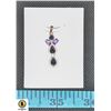 Image 1 : #270-NATURAL HEATED SAPPHIRE & AMETHYST PENDANT