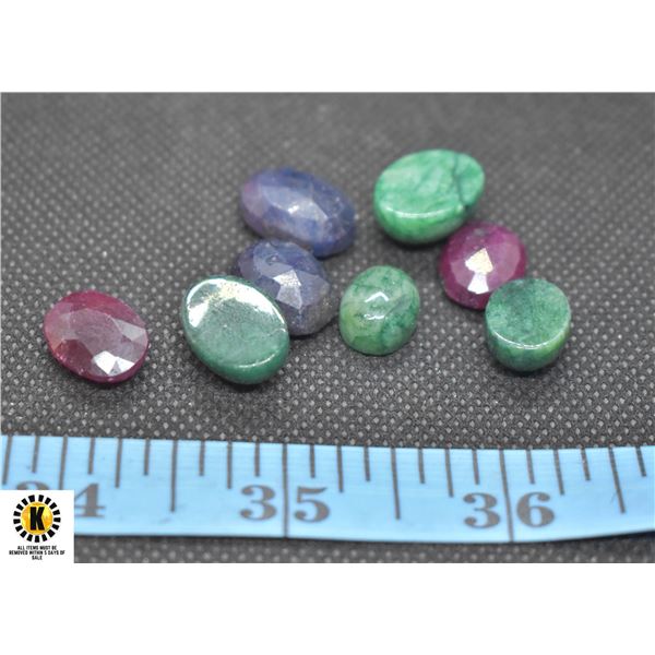 #45-GENUINE RUBY, SAPPHIRE, EMERALD  80.80CT