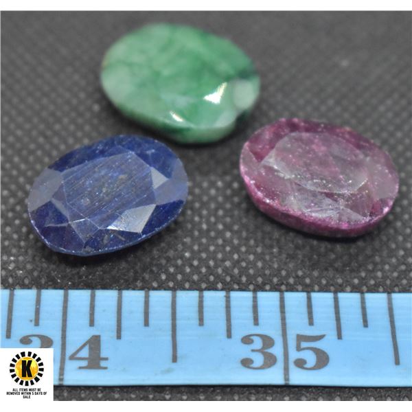 #96-GENUINE RUBY &  SAPPHIRE & EMERALD 69.15 CT