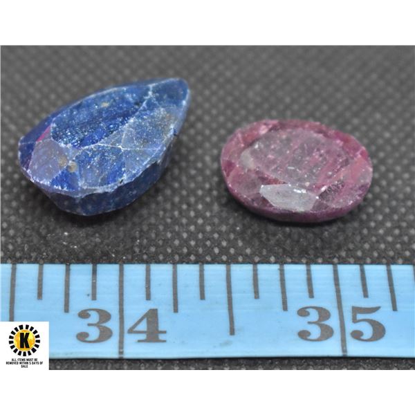 #92-GENUINE RUBY &  SAPPHIRE GEMSTONE 63.95 CT