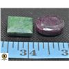 Image 1 : #91-GENUINE RUBY & EMERALD GEMSTONE 48.40 CT