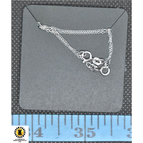 #77-STERLING SILVER NECKLACE 2 PICS /18 "