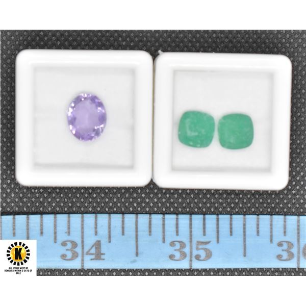 #159-NATURAL AGATE 4.05CT &  AMETHYST 3.05CT