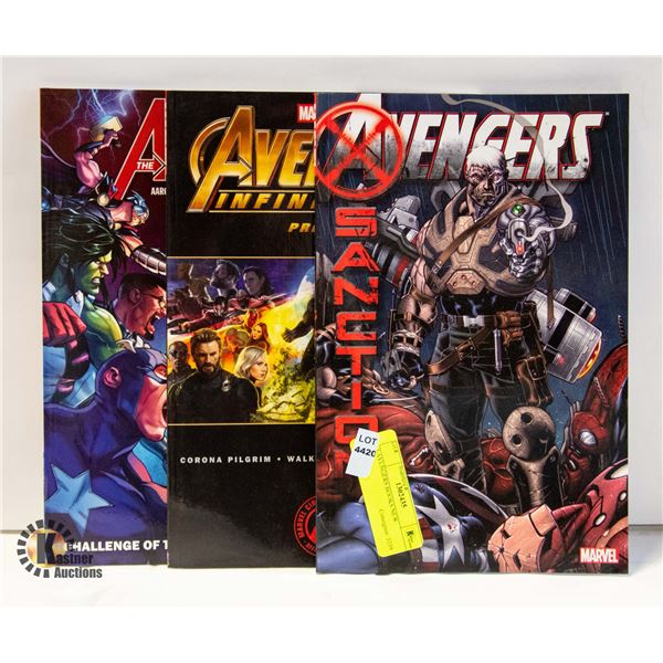 3 AVENGERS BOOKS NEW