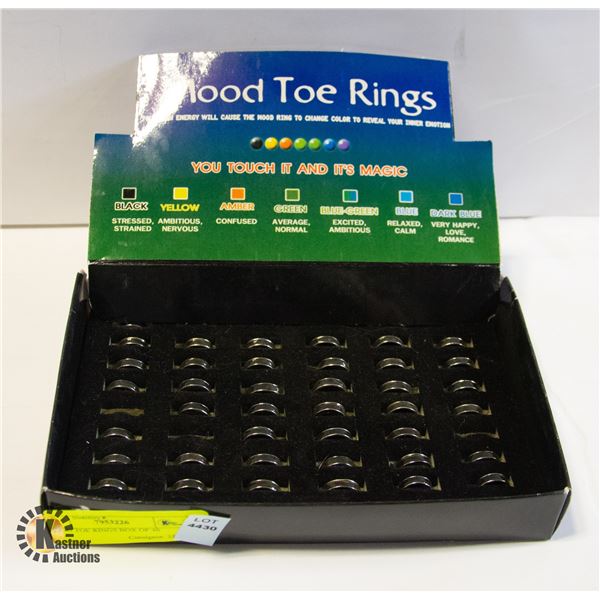 MOOD TOE RINGS BOX OF 46