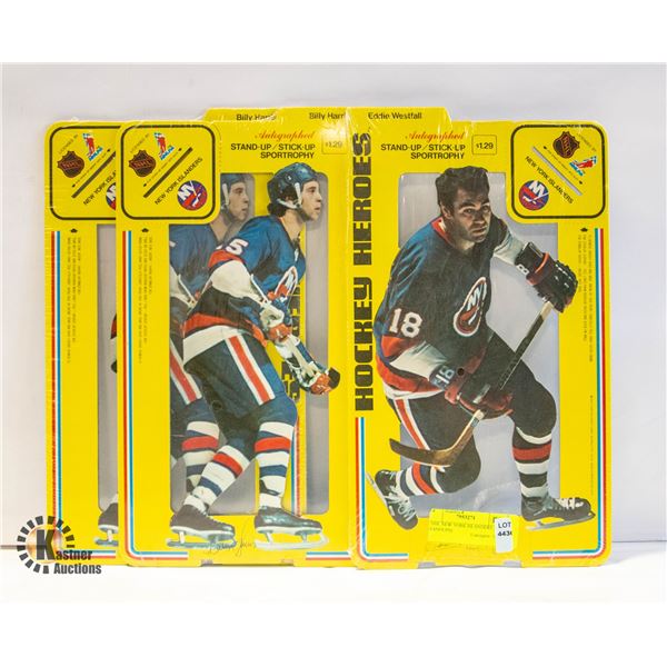 3 NHL NEW YORK ISLANDERS 1976 STANDUPSÿ