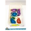 Image 1 : 10 AGATE W/KEYCHAINSÿ