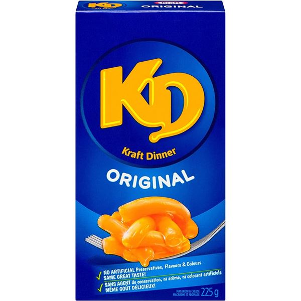 NEW 4 PACK OF KD KRAFT DINNER ORIGINAL 225G PER