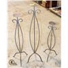 Image 1 : 3 METAL CANDLE PEDESTAL SET APPROX 3FT