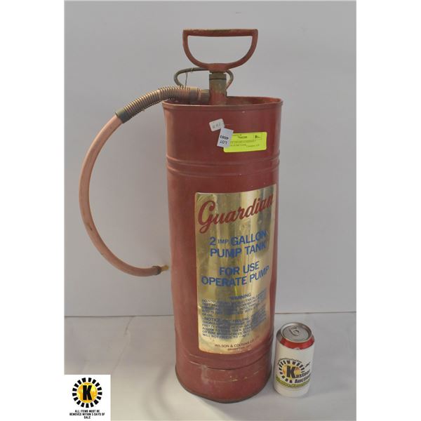 VINTAGE DECOR GUARDIAN 2 GALLON PUMP TANK