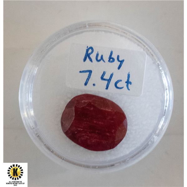 7.4 CT GENUINE RUBY GEMSTONE